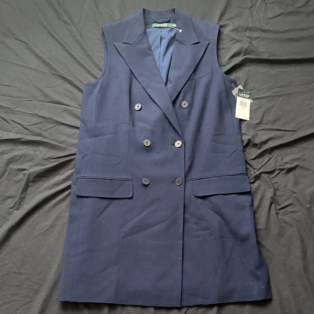 Polo Ralph Lauren Navy Double-Breasted Vest